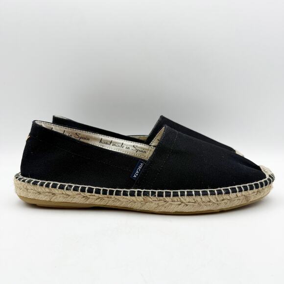 VISCATA Mens Sitges Espadrille Flats EU 42 US 9 Black Slip On NIB - Picture 3 of 12
